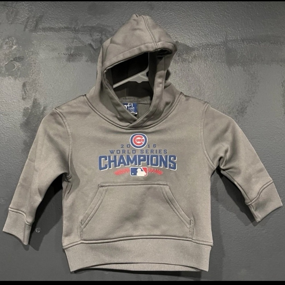 Team Athletic MLB Chicago Cubs Hoodie 2016 WORLD SERIES Champions Size 4T